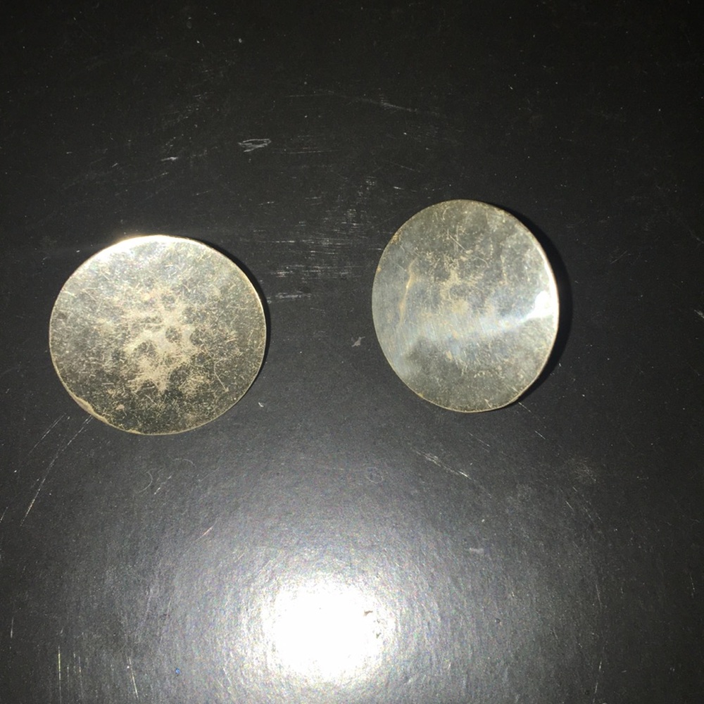 Sterling marked 925 earrings circles post backs